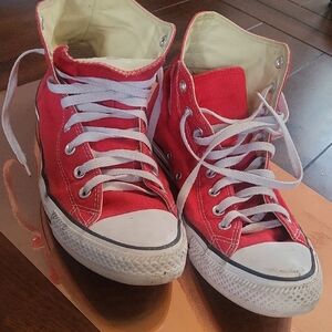 Converse Red Mens High-Top Sneakers
